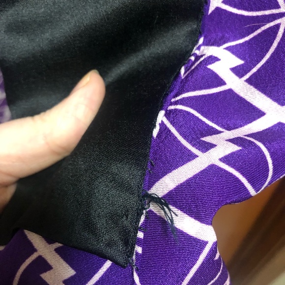 Purple Geometric Patterned Vintage Kimono 👘 - Picture 8 of 9